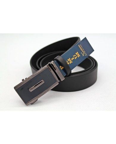 Automatic men's leather belt