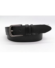 Men's genuine leather belt with metal buckle