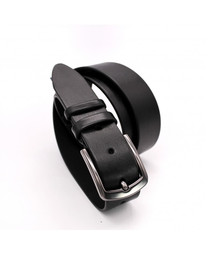 Men's belt in black genuine leather