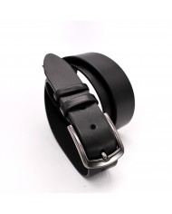 Men's belt in black genuine leather